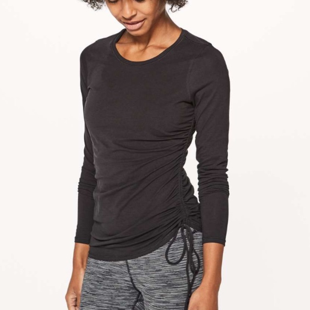 Lululemon Black Cinch It Long Sleeve Size 8